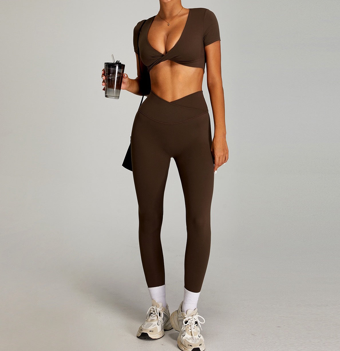 dark brown leggings