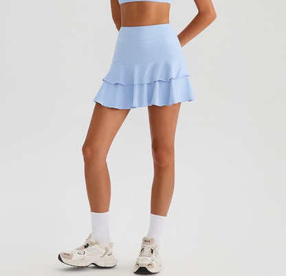 double-layer ruffle skirt