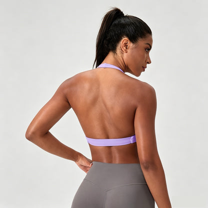 elegant workout bra purple