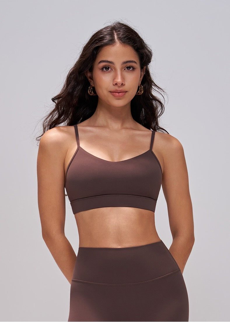 everyday comfort sports bra brown color