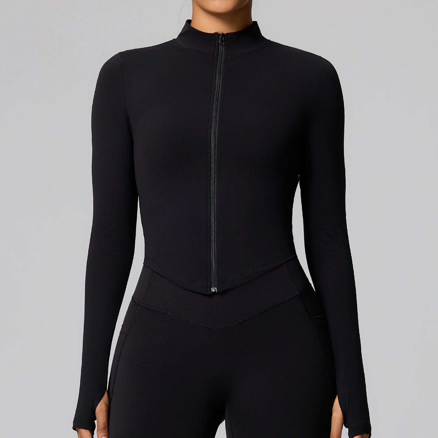 black workout jacket for women