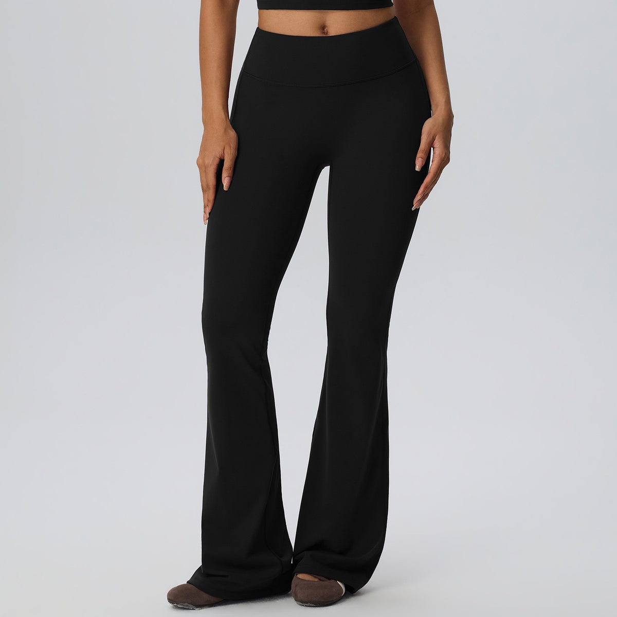 everyday wear flared leggings black