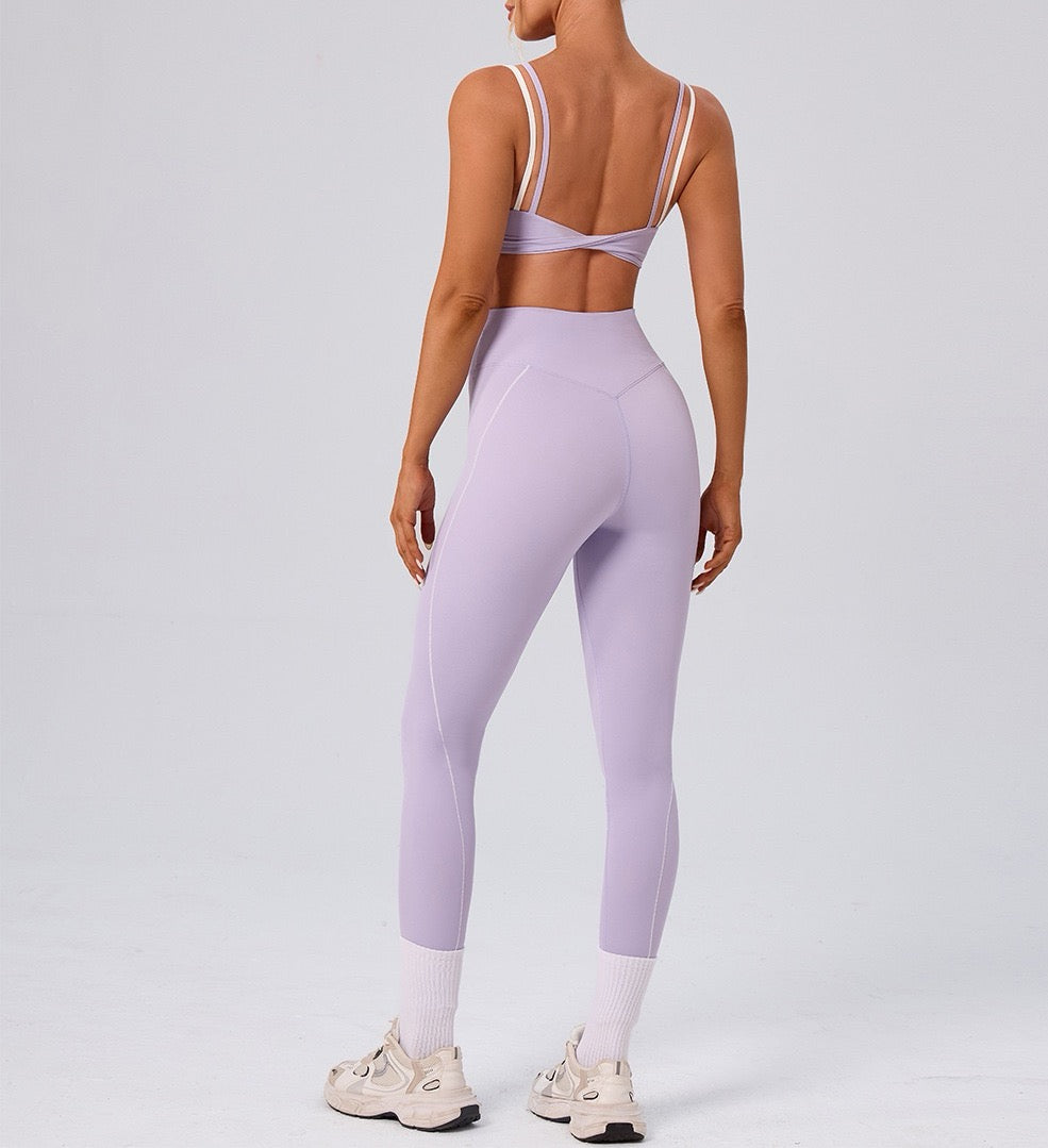fashionable activewear top with twist back