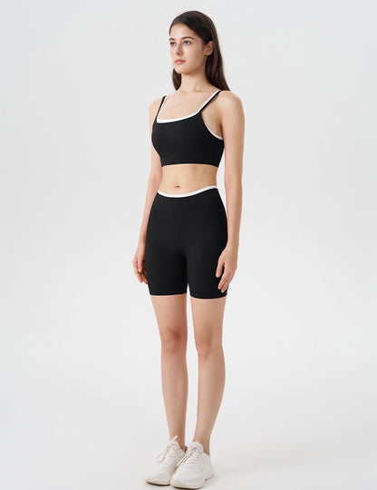 faux two piece activewear set