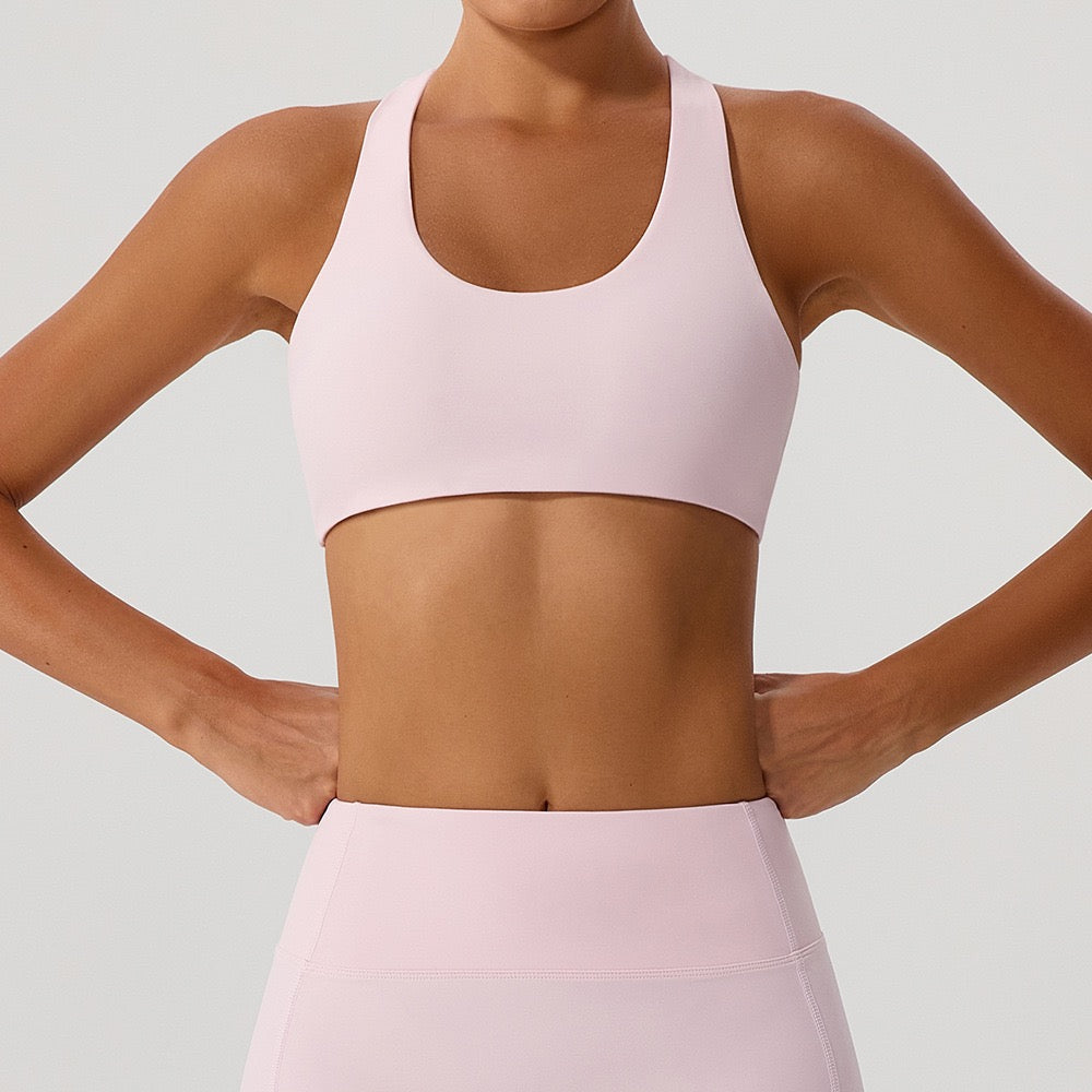 feminine workout bra