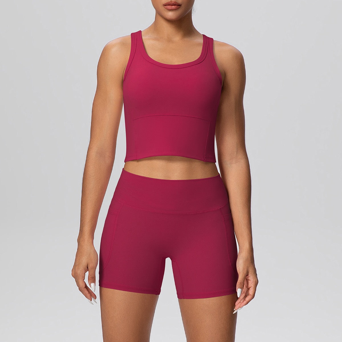 fitted gym set women two piece