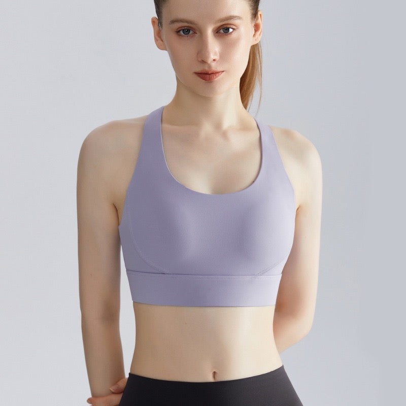 fixed pad workout bra