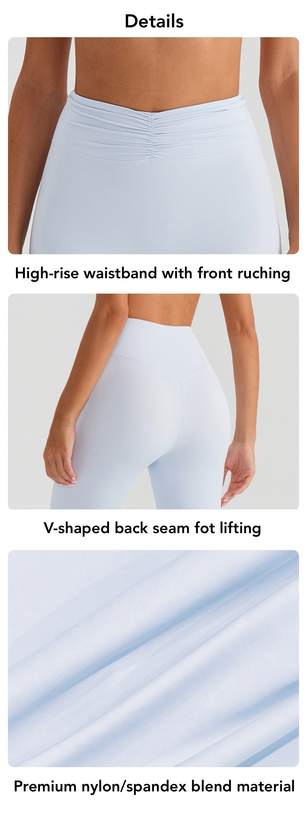 flattering leggings set blue