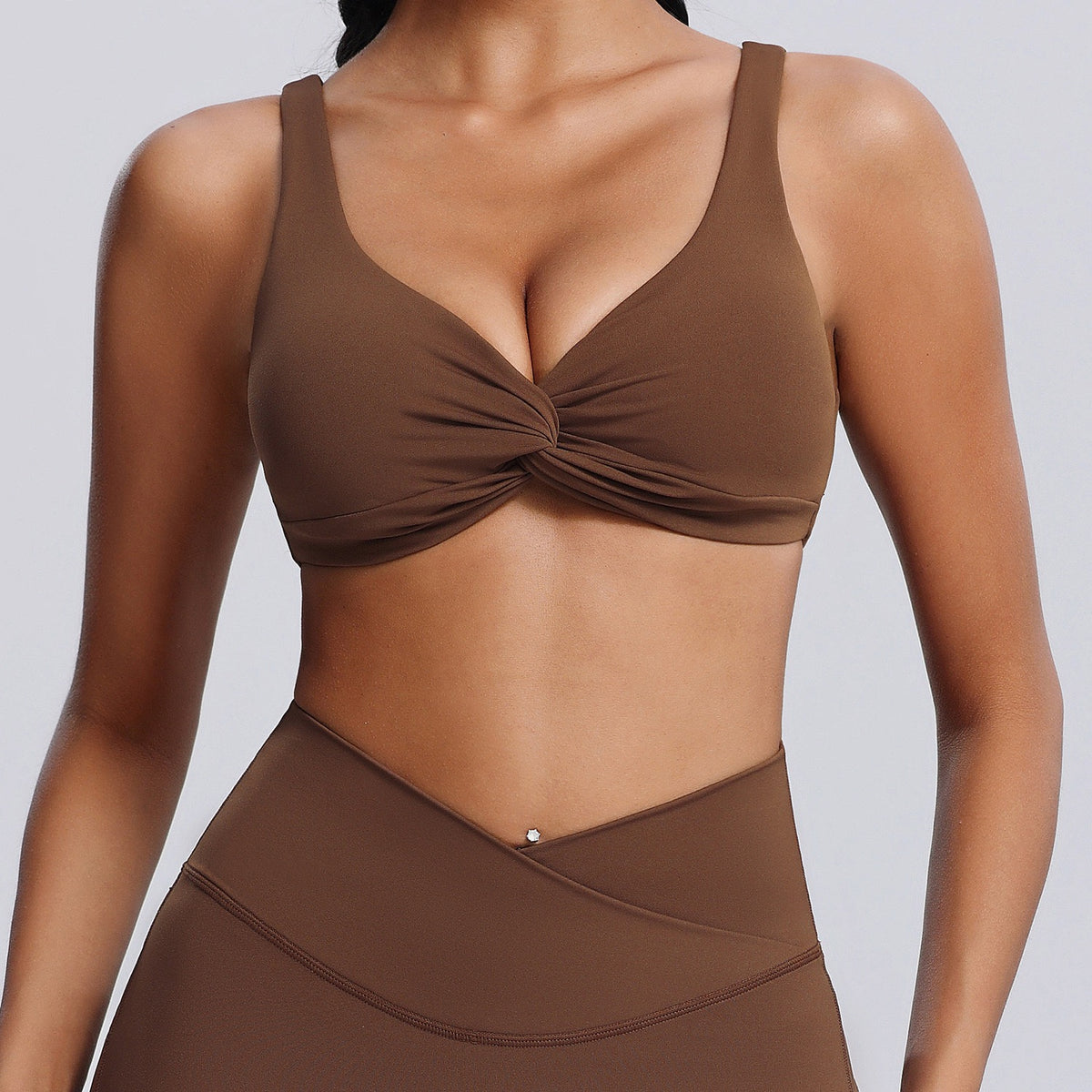 flattering sports bra for women