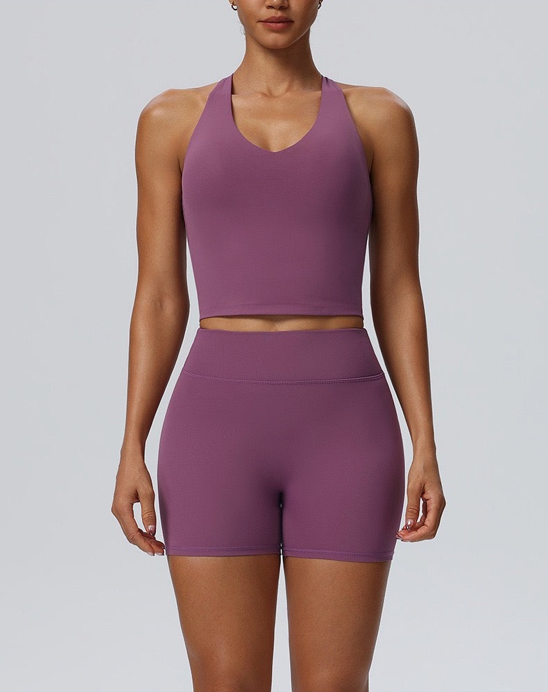 purple workout clothes for women
