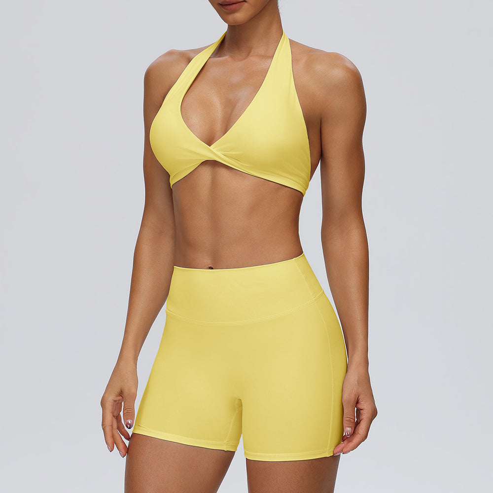 flattering workout clothes yellow