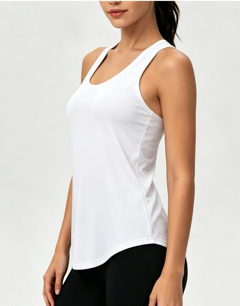 white workout tops for women