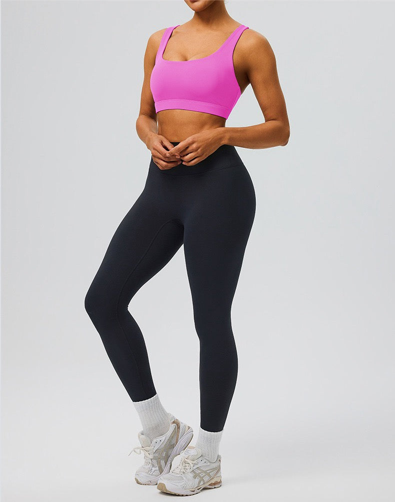 flexible fit sports bra pink