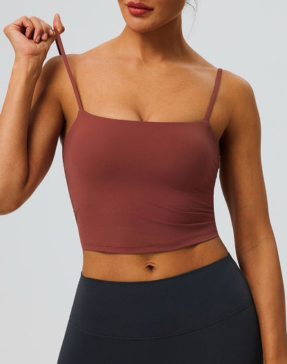 flexible stretch fabric fitness camisole