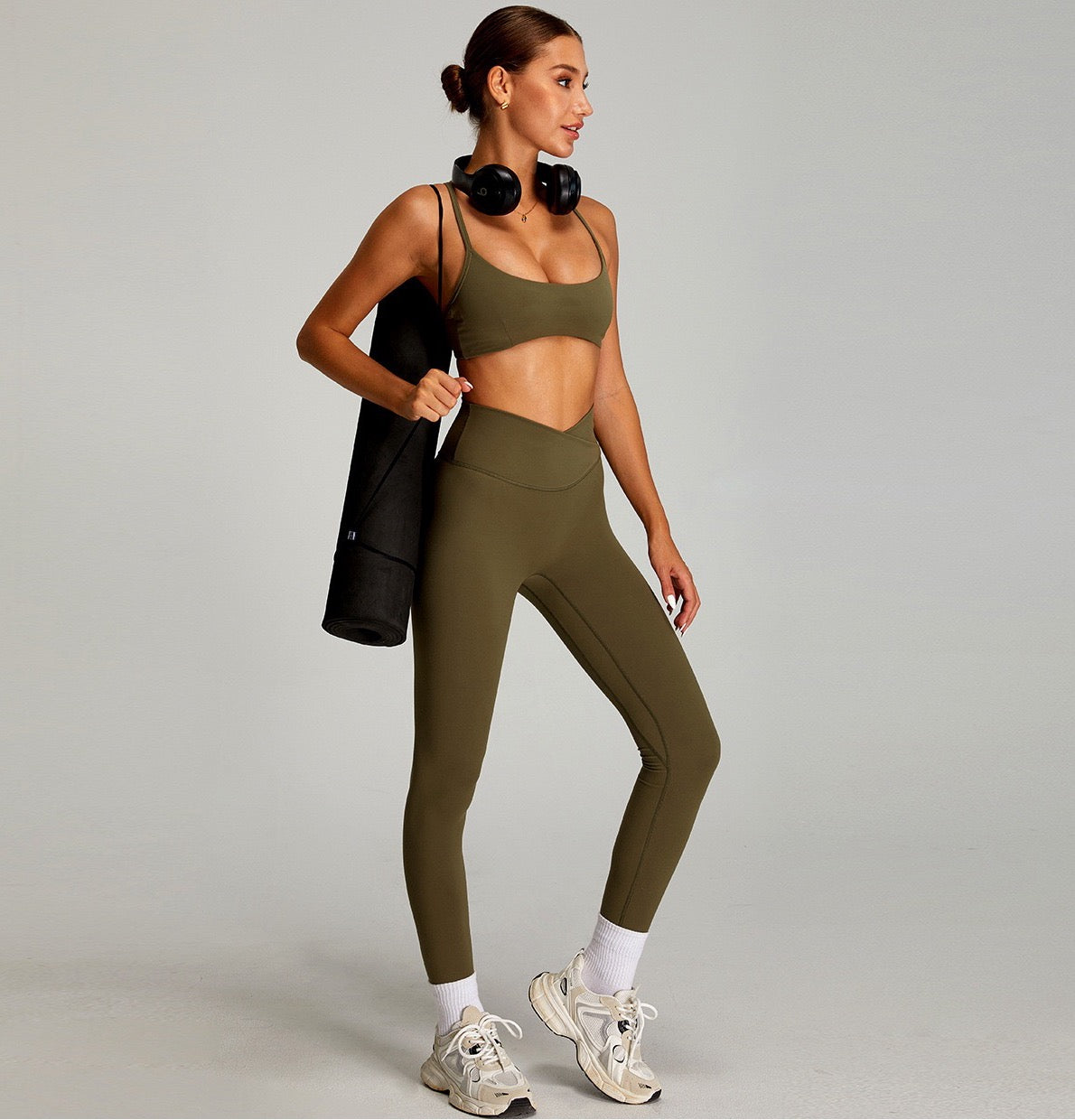 green grey workout leggings