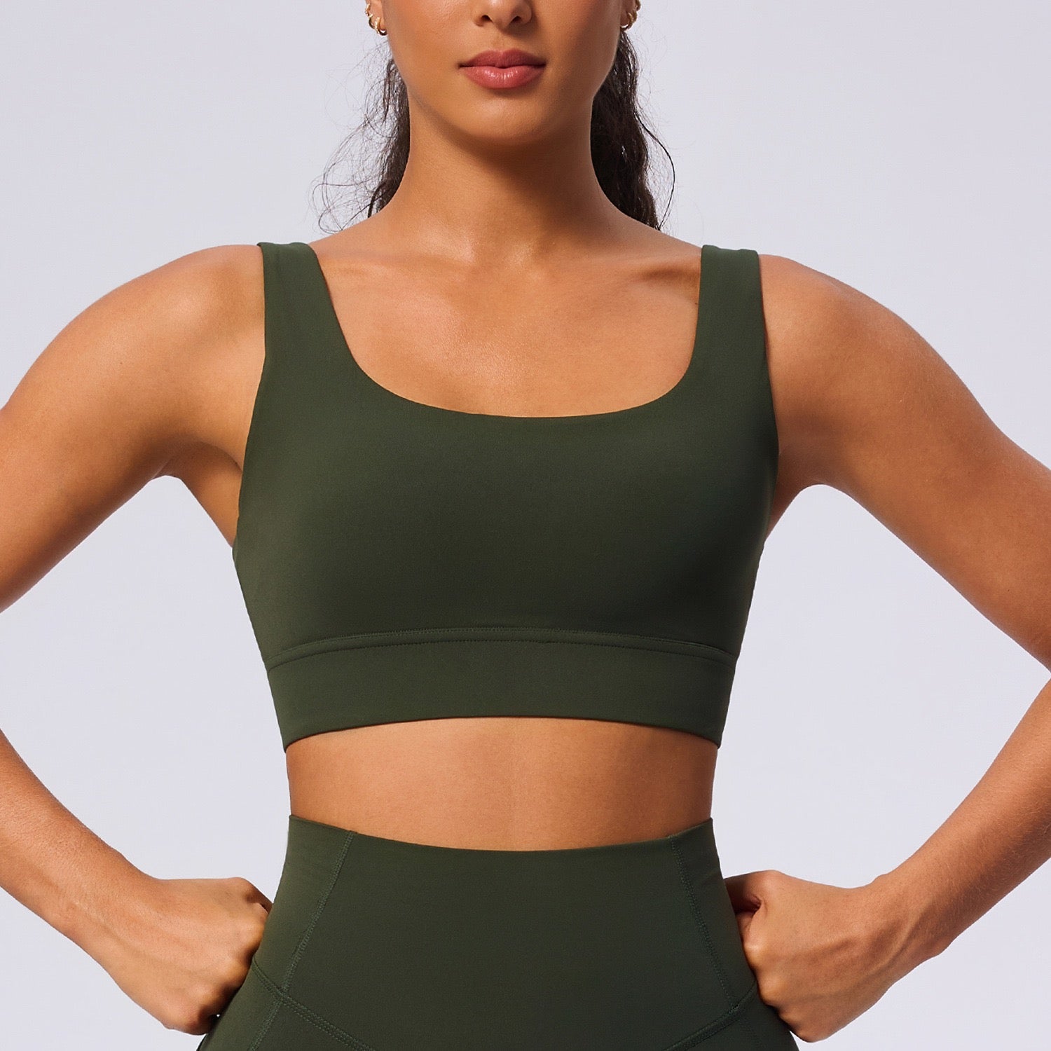 green sports bra for women