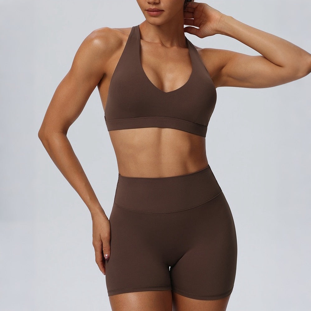 brown gym bra for weight training
