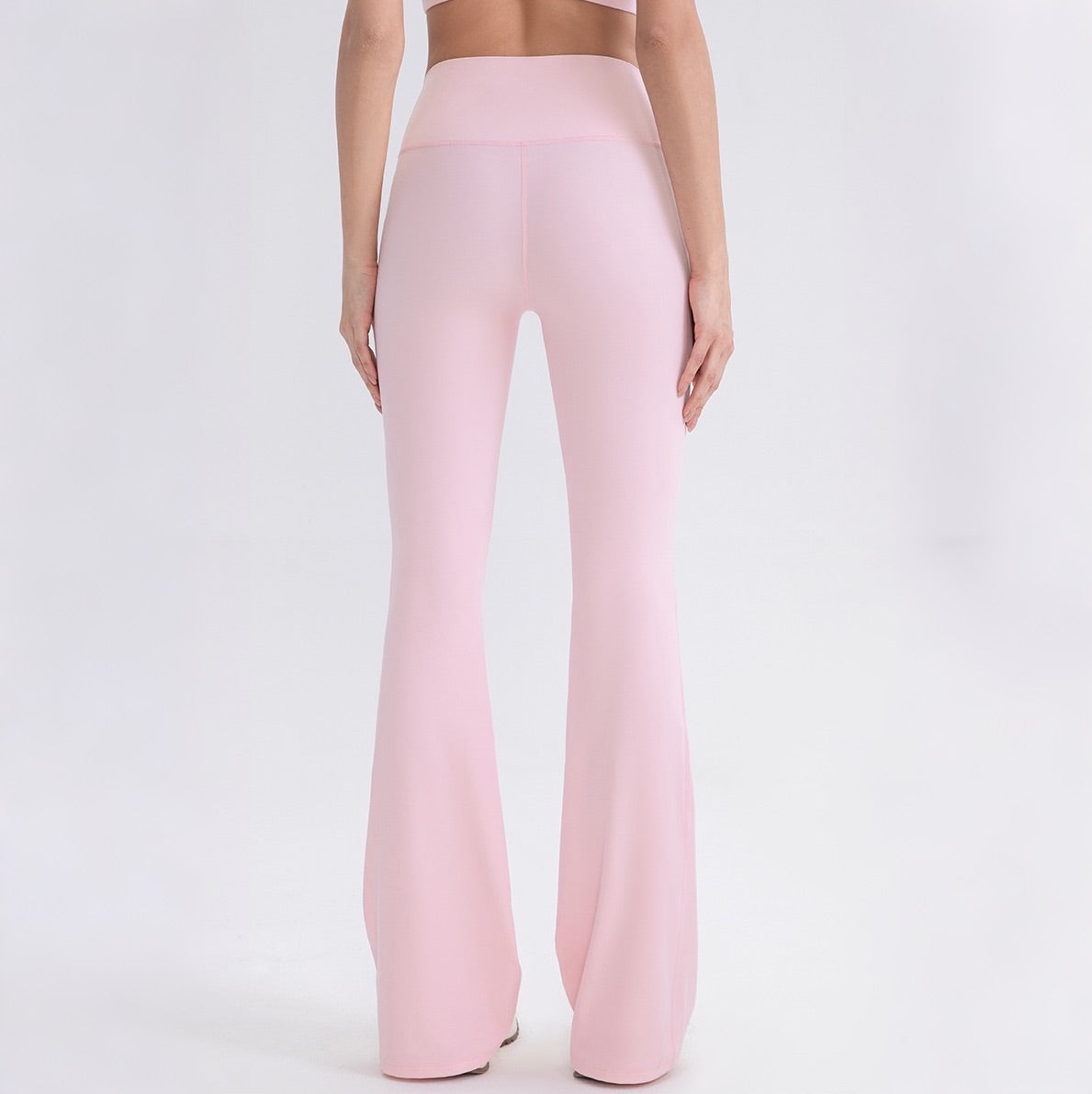 gym flare leggings pink