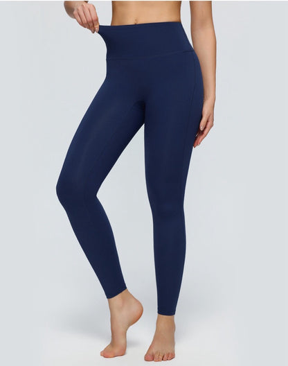 navy blue gym leggings with tummy support