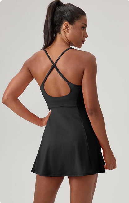 gym to street activewear dress black