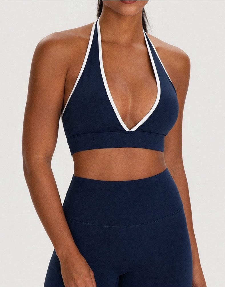 halter_neck_gym_top navy blue