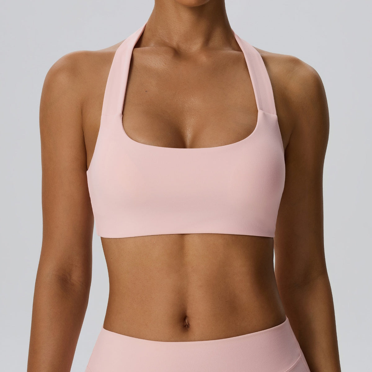 halter neck square neck activewear top for women