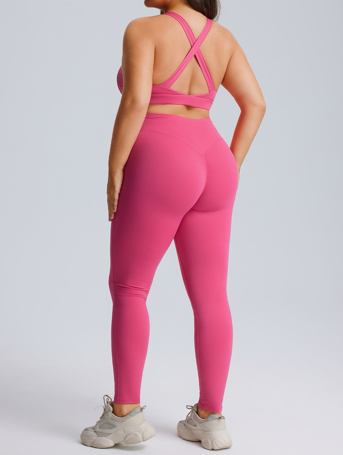 pink high impact sports bra plus size