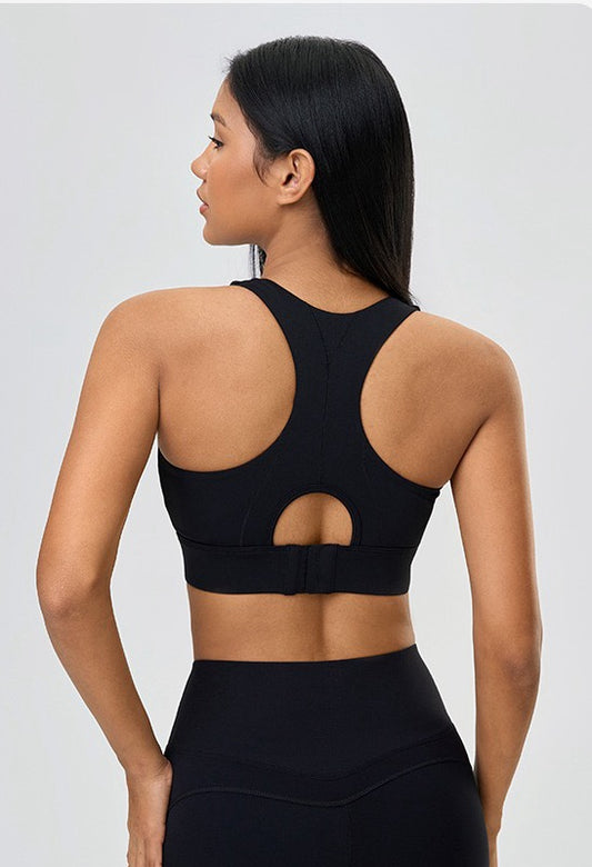 high impact training sports bra black