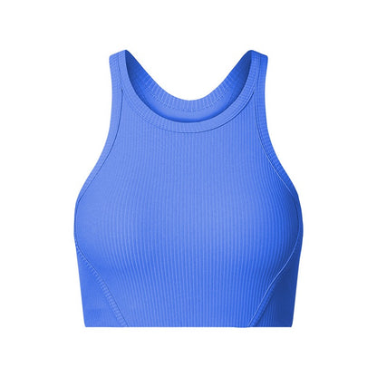 high neck racerback sports bra for workouts