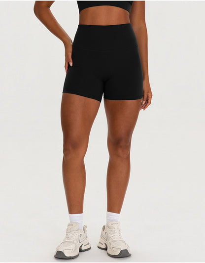 black high rise compression shorts women