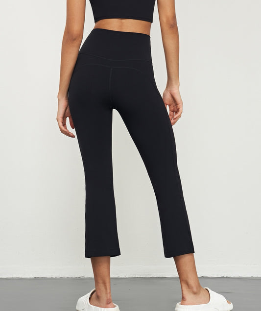 high rise cropped flare pants
