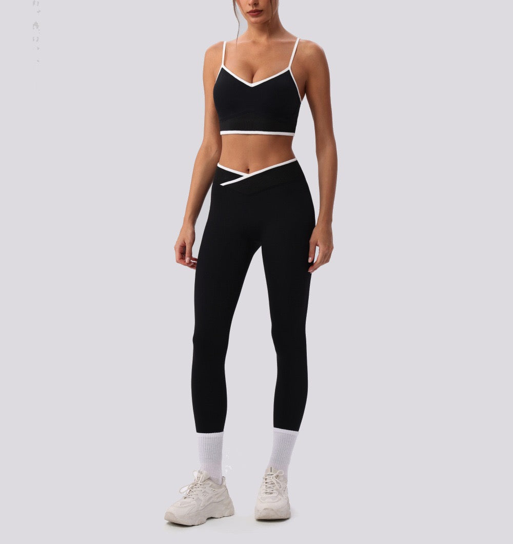 high rise gymwear leggings black