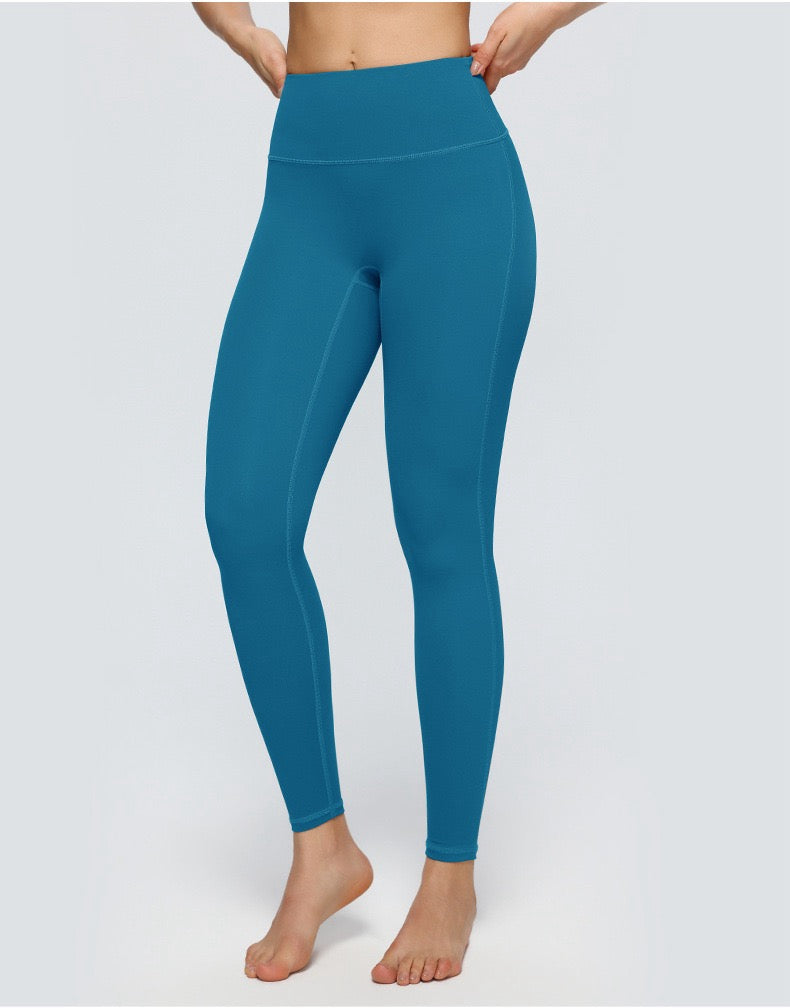 sea blue high rise yoga leggings women