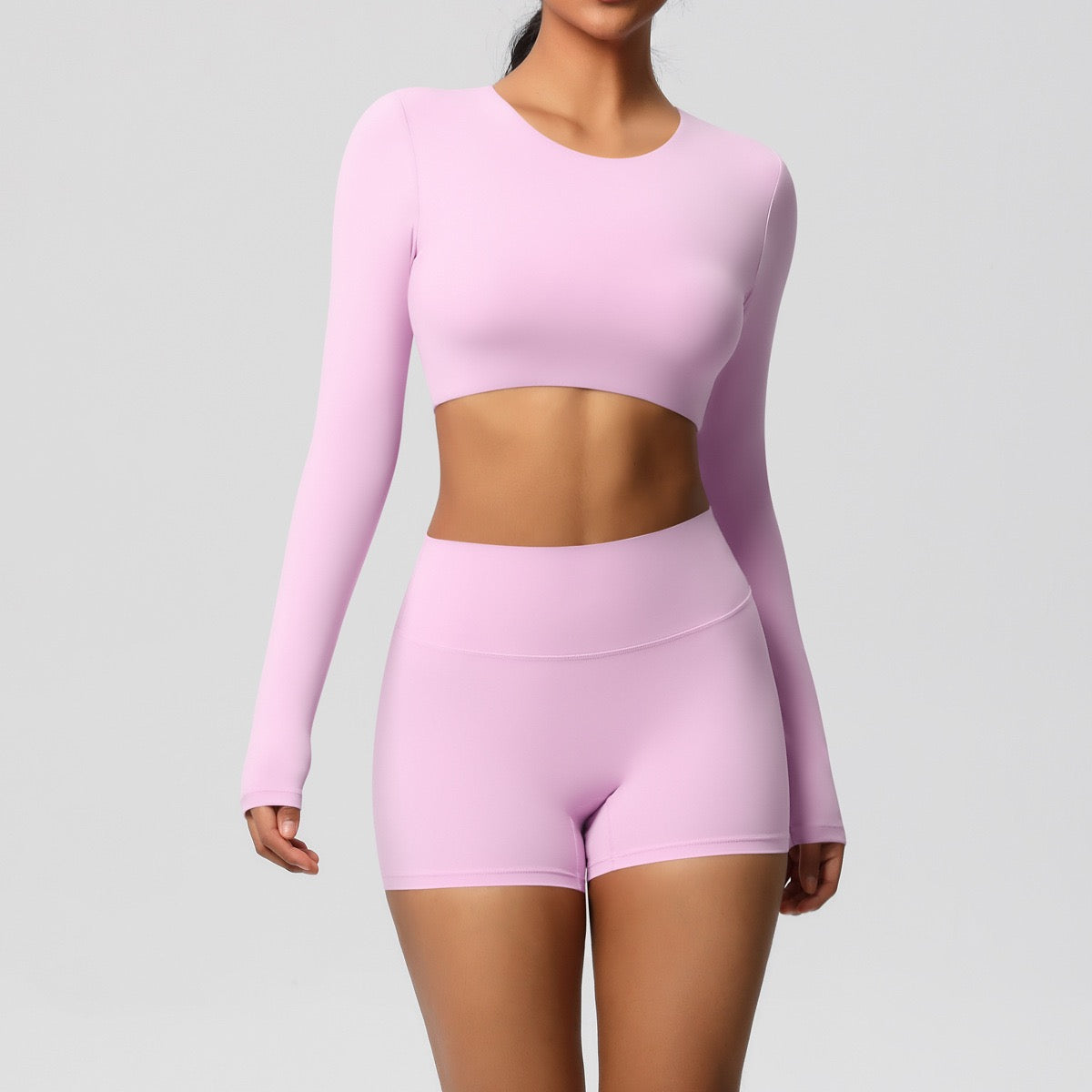 high stretch nylon spandex crop top for women