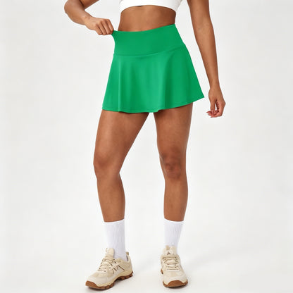 green high waist athletic skirt