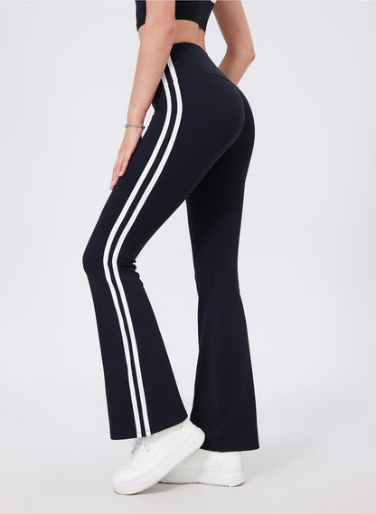 high waist black athleisure pants