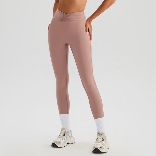 high waist ruched leggings