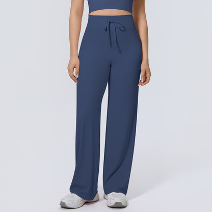 navy blue high waist workout pants