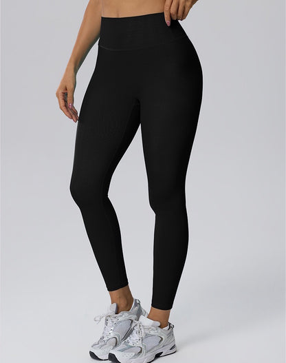 high waist yoga pants black