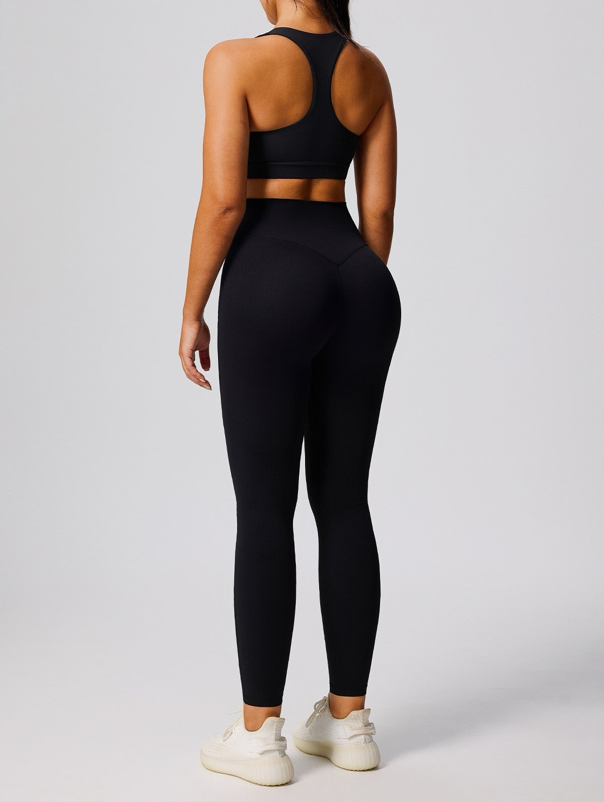 high waist yoga tights black