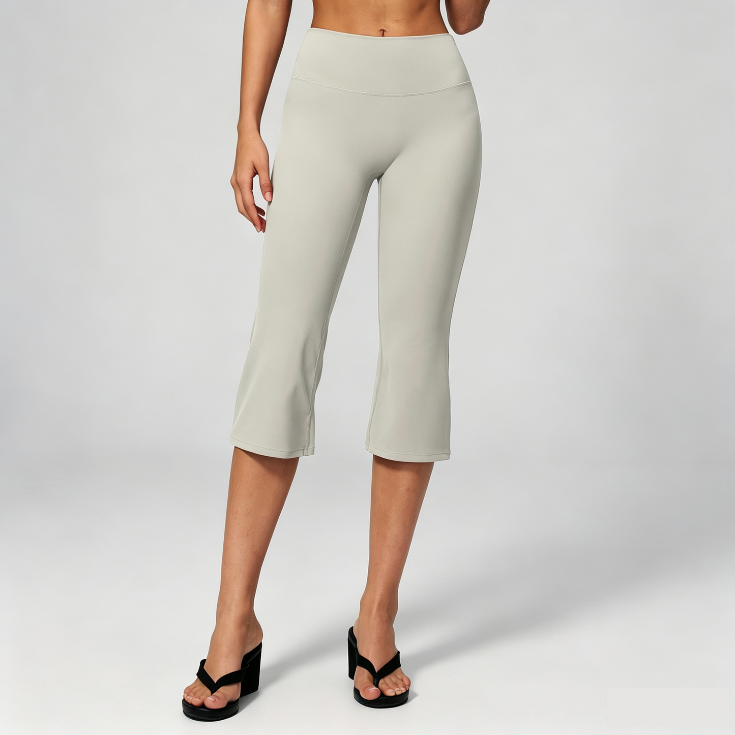 high waisted cropped flare leggings