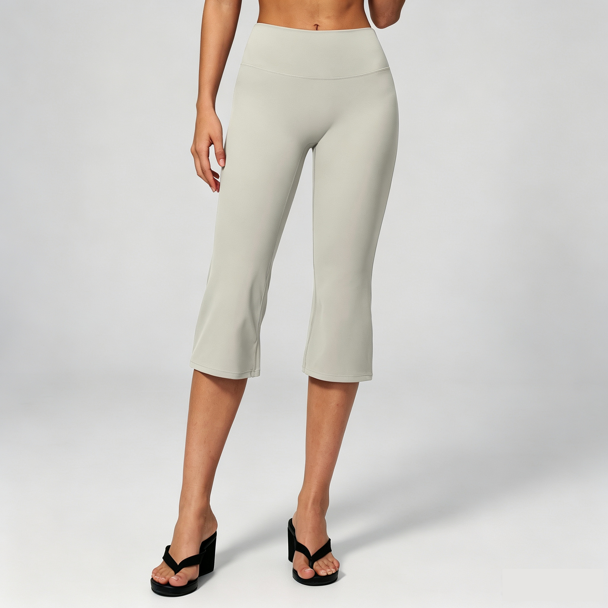 high waisted cropped flare leggings