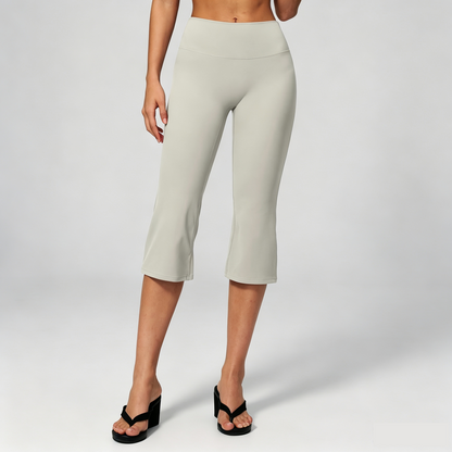 high waisted cropped flare leggings