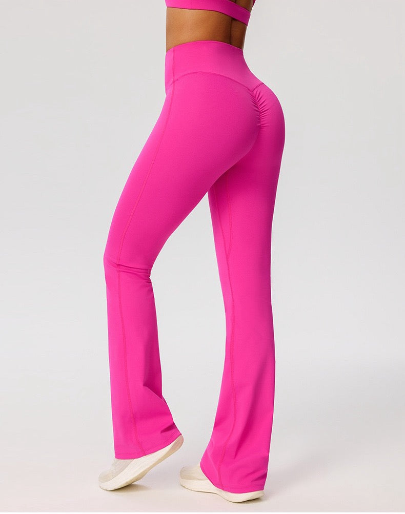 high waisted scrunch leggings flare
