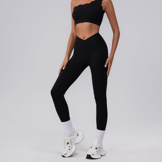 black high waisted workout leggings