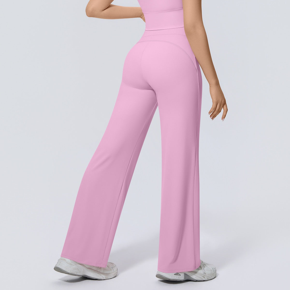high waisted yoga pants pink