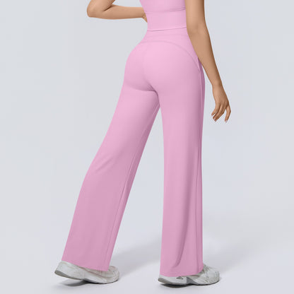 high waisted yoga pants pink