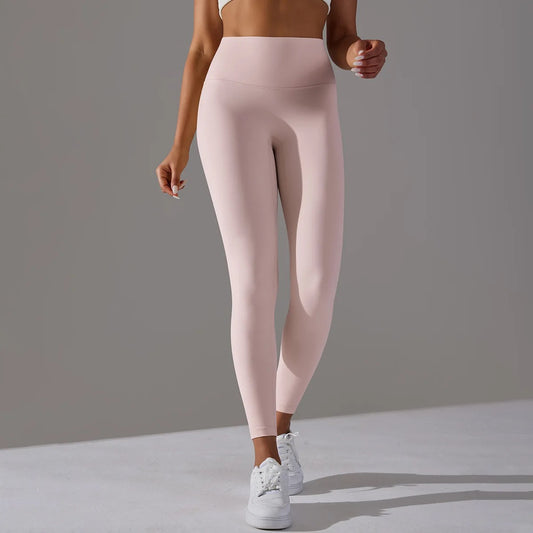 Mood-Boosting Light Pink High Waist Leggings | Squat-Proof & Ultra Soft Yoga Pants