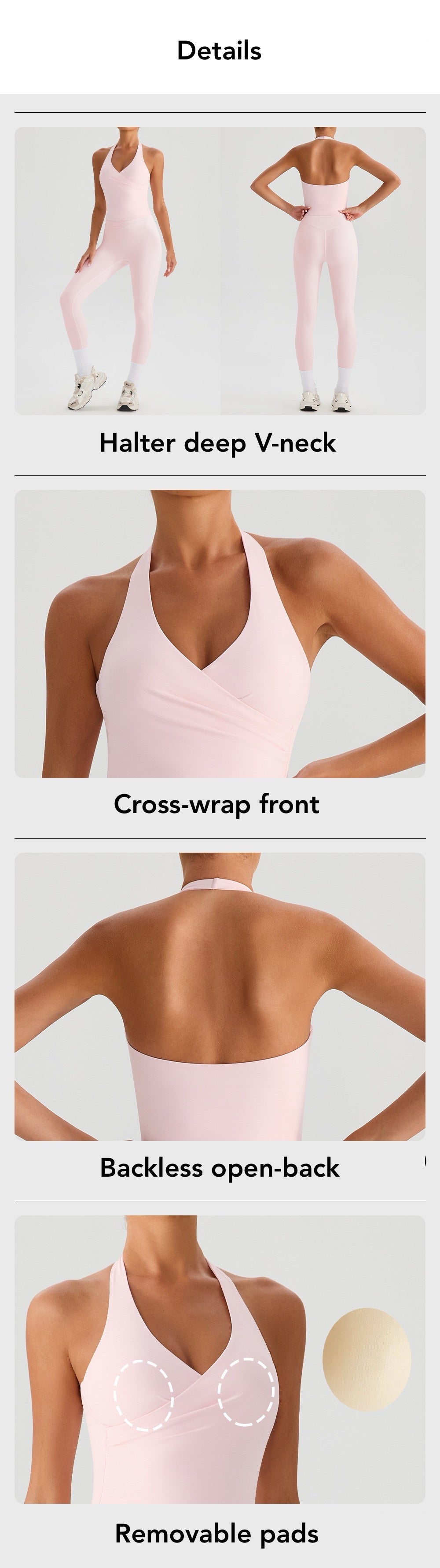 light support gym crop top pink