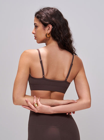 light weight gym bra brown color